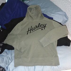 Hurley Olive Green Hoodie - Boys Youth M